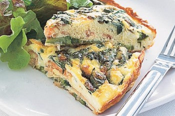 Basil and asparagus frittata