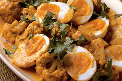 Cauliflower, egg & potato curry