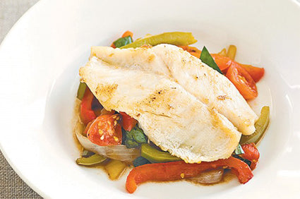 Fish with ratatouille