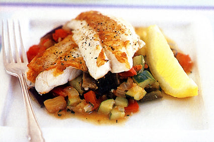 Fish with summer vegetables