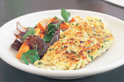 Macadamia-crumbed fish fillets