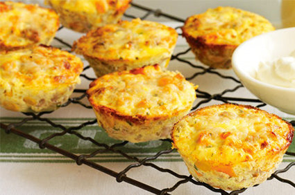 Mini tuna, corn & sweet potato frittatas