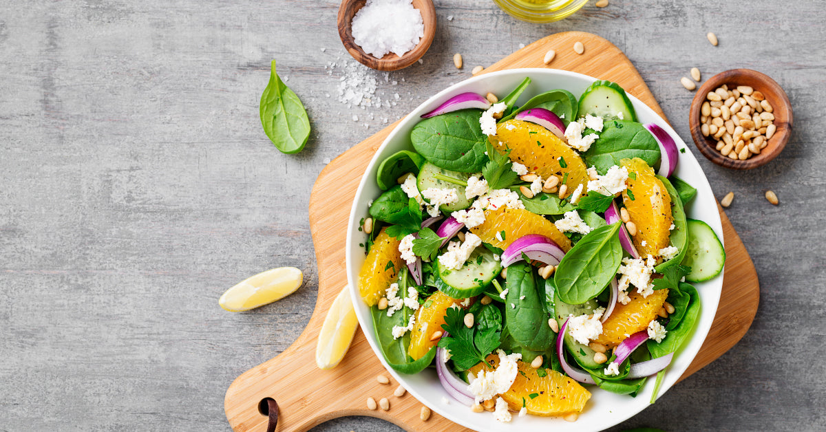 Orange, Spinach and Feta Salad