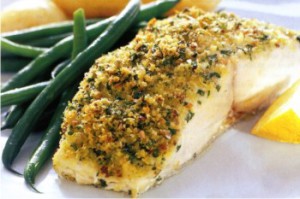Parmesan-crumbed baked fish
