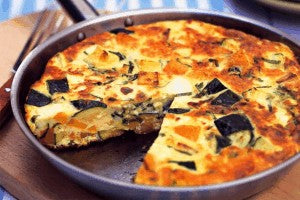 Pumpkin, zucchini & feta frittata