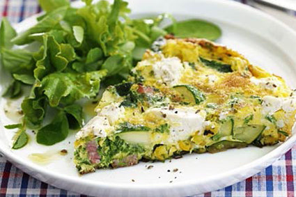 Quick Veg & Soft Cheese Frittata