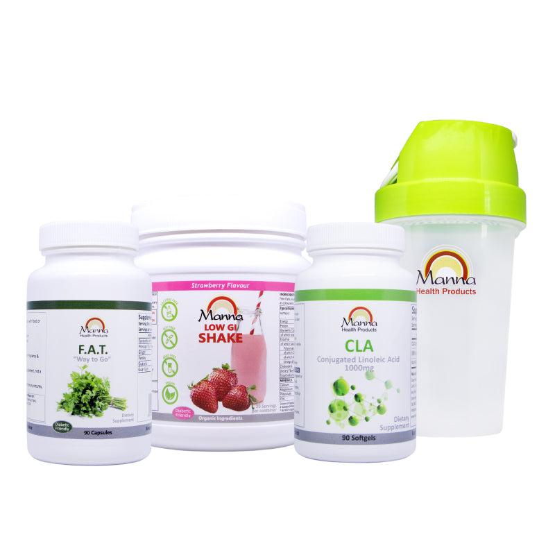 Weight Loss Combo Pack Shake, F.A.T. "Way to Go", CLA & Shaker