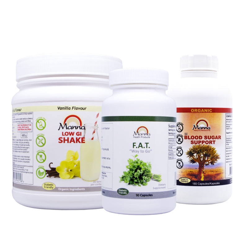 Ultimate Weight Loss Combo – Shake, 180 Blood Sugar Support & F.A.T.(Way to Go)