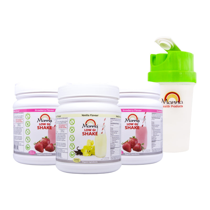 Manna Shake 3 pack with Free Shaker
