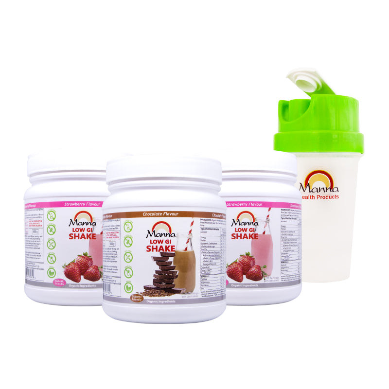 Manna Shake 3 pack with Free Shaker