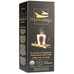 MannaBrew Superfood Espresso 20 sachets packaging on a transparent background