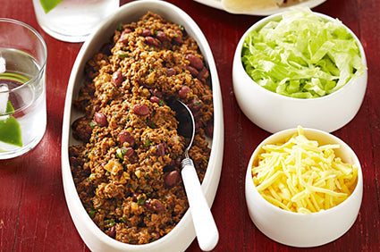 Beef and bean burritos