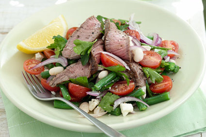 Beef, bean and feta salad