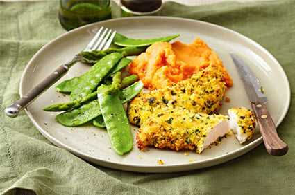 Buttermilk chicken with sweet potato mash