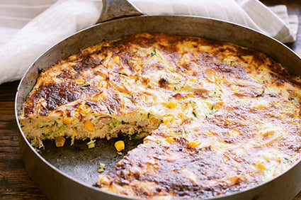 Chicken and corn frittata
