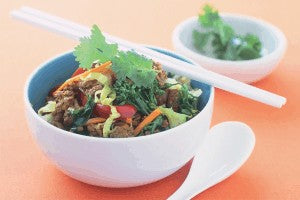 Curried beef and vegetable stir-fry