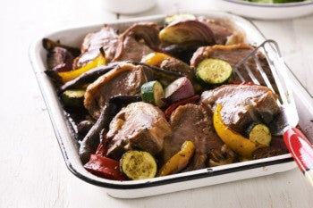 Mediterranean lamb bake