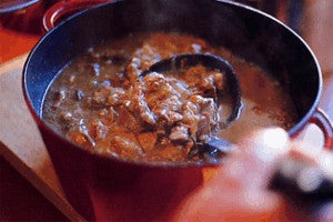Slow-cooker tomato, basil and eggplant beef
