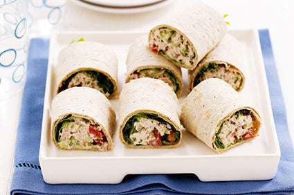 Tuna and salad mini wraps