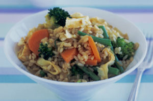 Vegetarian fried brown rice