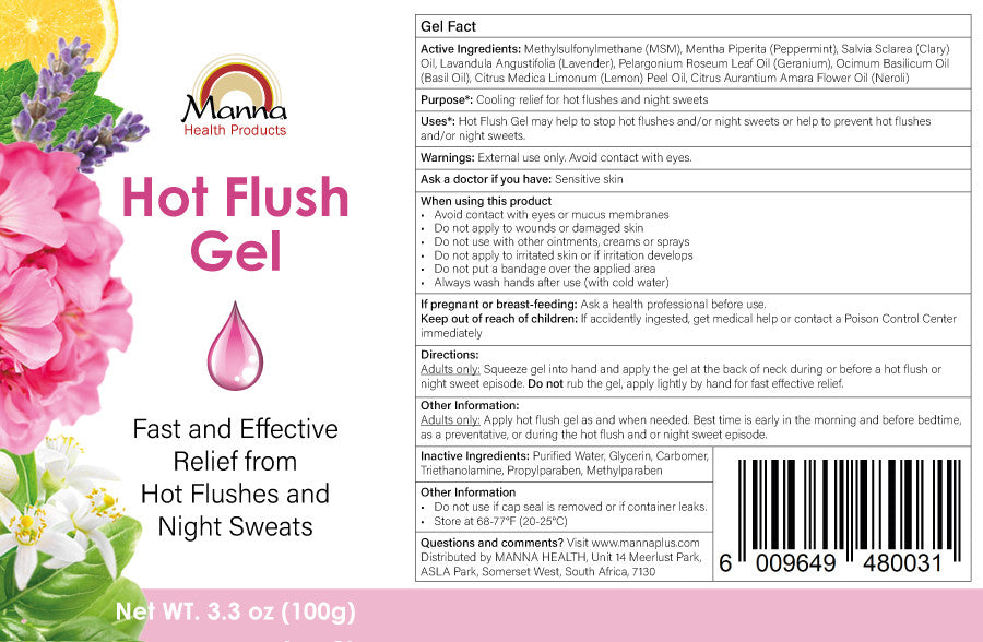Manna Hot Flush Gel  3 Pack