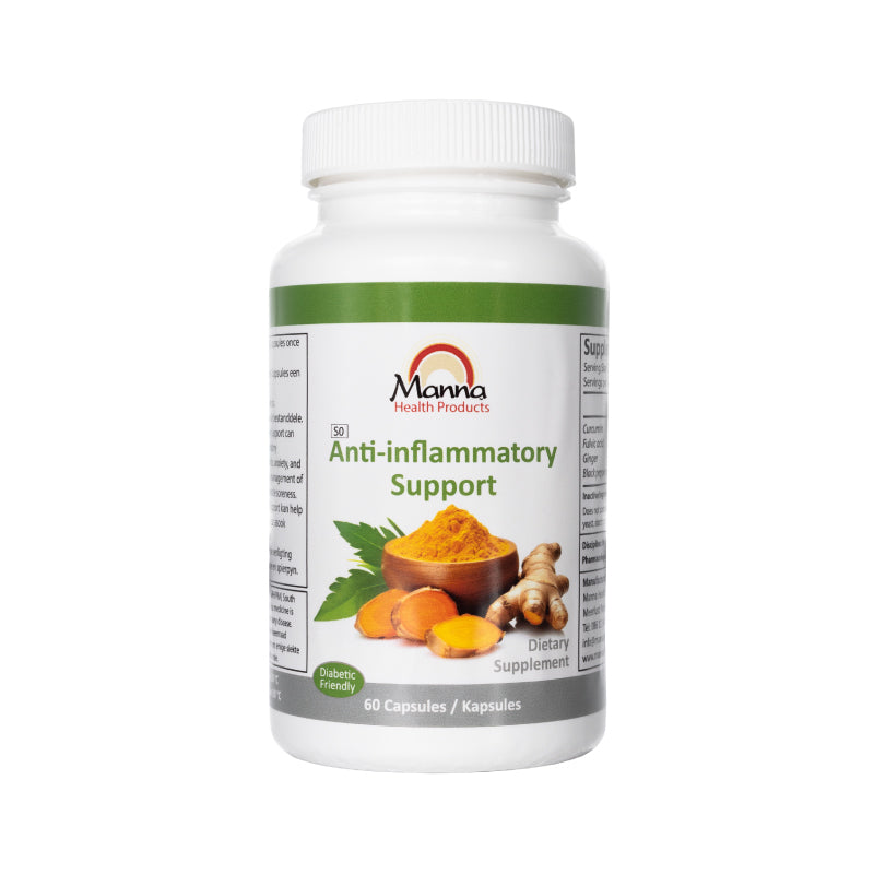Manna Anti-Inflammatory Support natural herbal supplement for inflammation relief, joint support, and pain comfort
