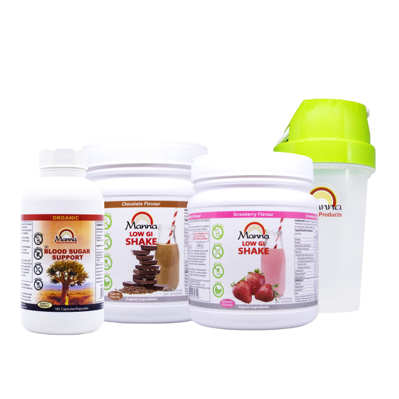 2 Shakes, Blood Sugar Support 180 & Shaker Combo