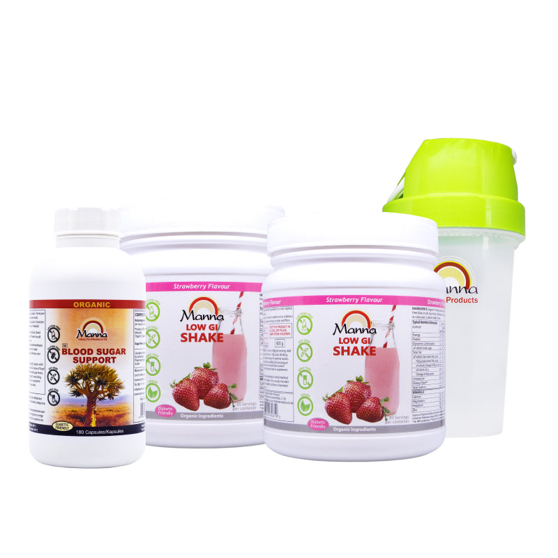 2 Shakes, Blood Sugar Support 180 & Shaker Combo