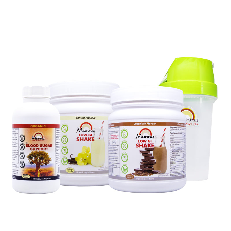 2 Shakes, Blood Sugar Support 180 & Shaker Combo