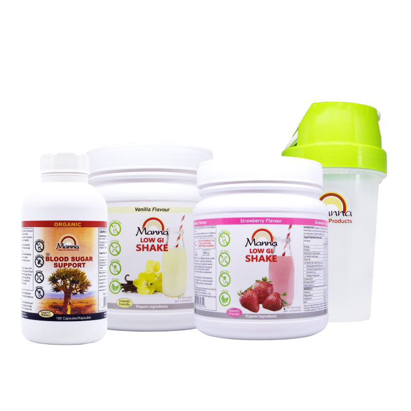 2 Shakes, Blood Sugar Support 180 & Shaker Combo