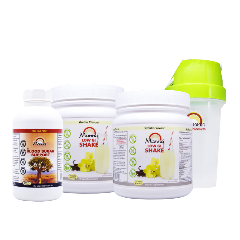 2 Shakes, Blood Sugar Support 180 & Shaker Combo