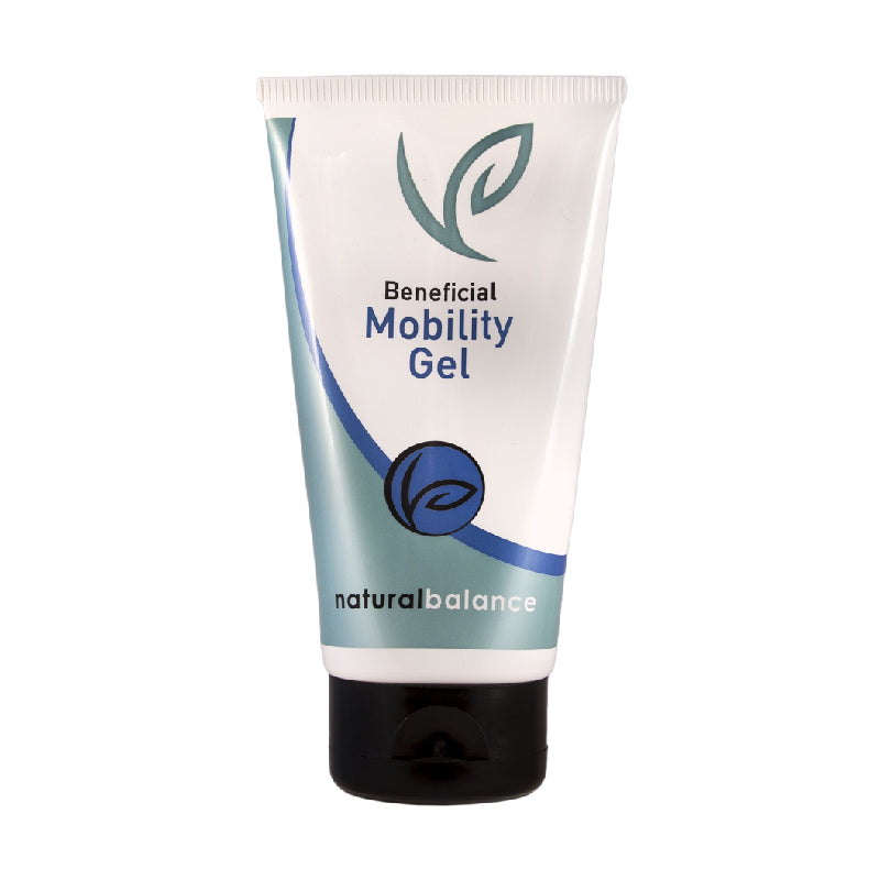 Tube of Manna Mobility Gel with 'natural balance' branding on a white background