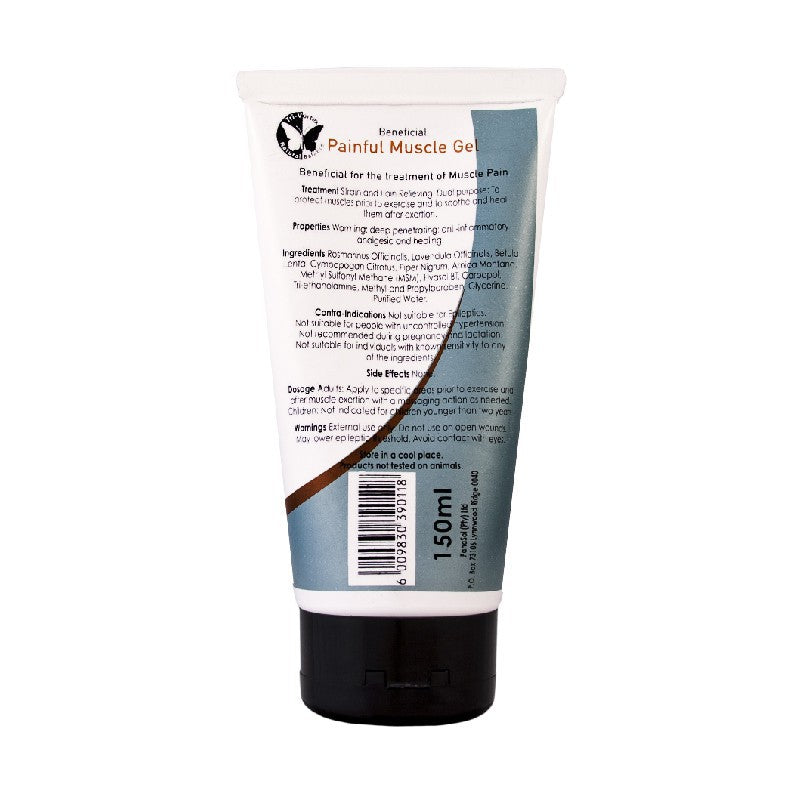 Manna Beneficial Painful Muscle Gel  Label