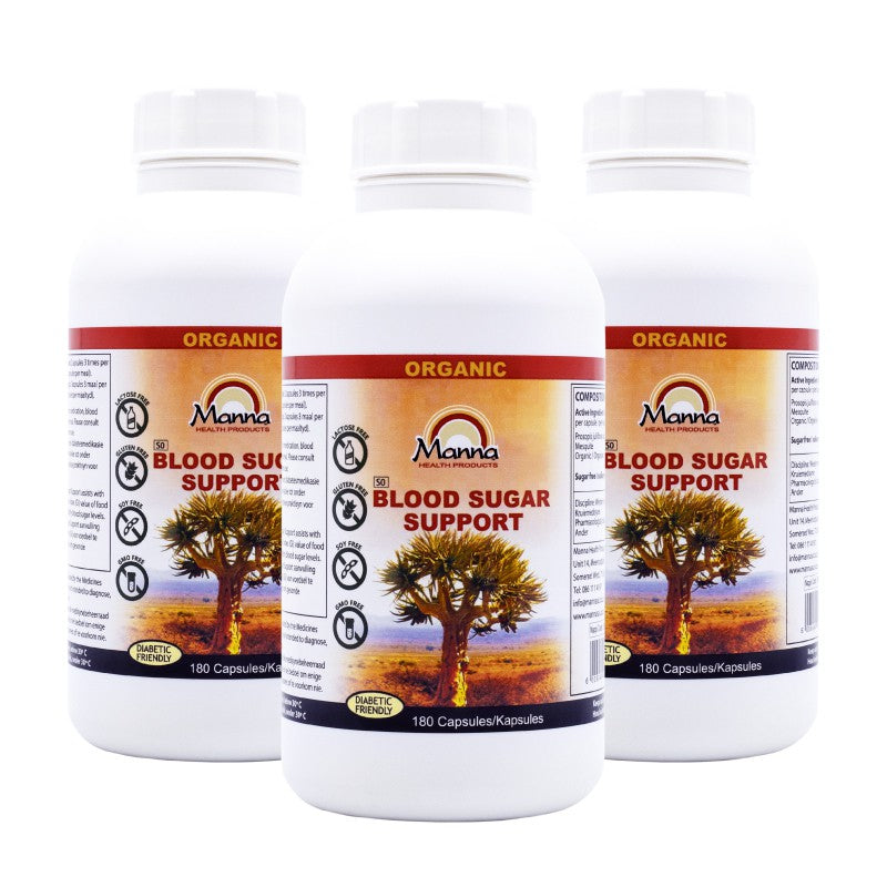 Manna Blood Sugar Support 3 Month Special organic natural supplement bundle for stable blood sugar and reduced cravings