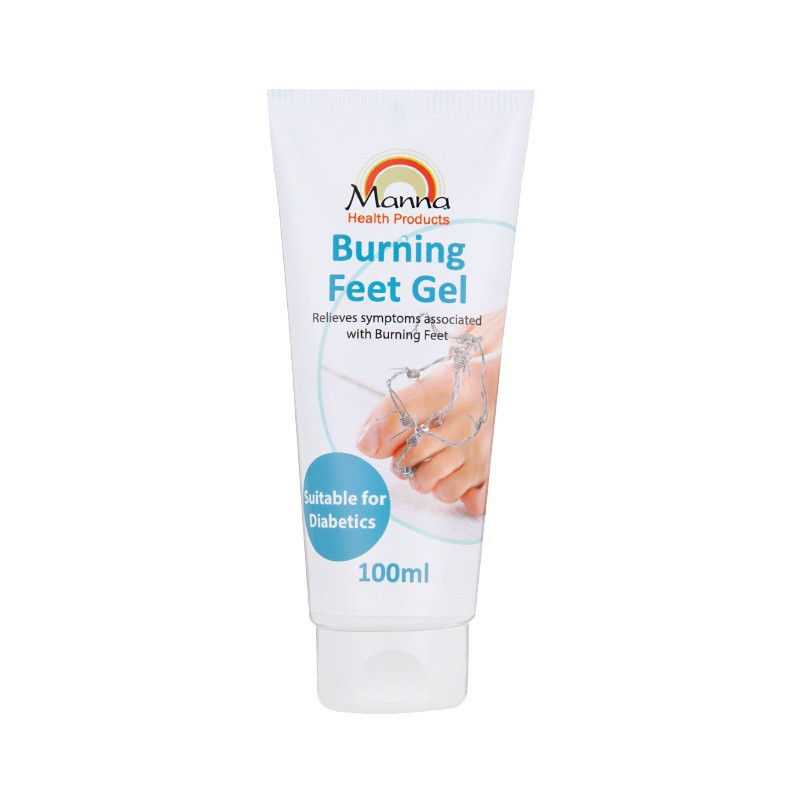 Manna Burning Feet Gel natural cooling gel for relief from burning feet, nerve discomfort, and heat sensation
