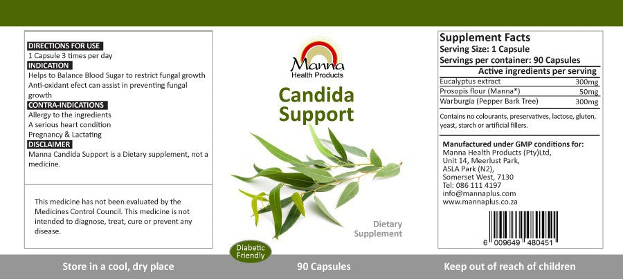 Manna Candida Support Label