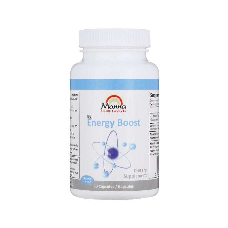 Manna Energy Boost natural energy support supplement for sustained energy, focus, and reduced tiredness