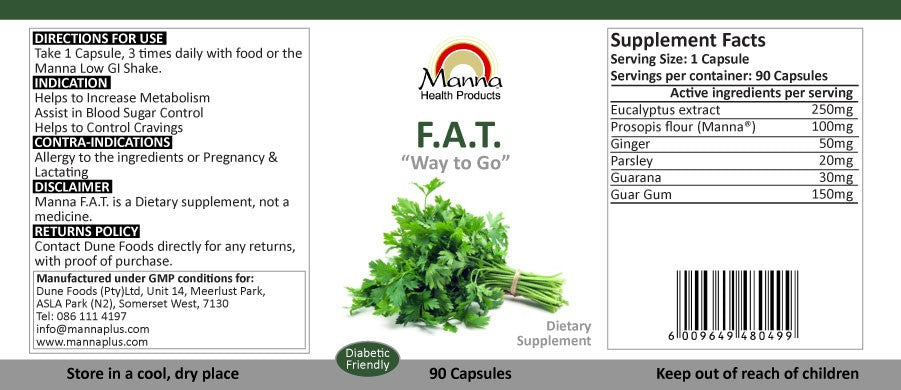 Manna Fat Burner Label