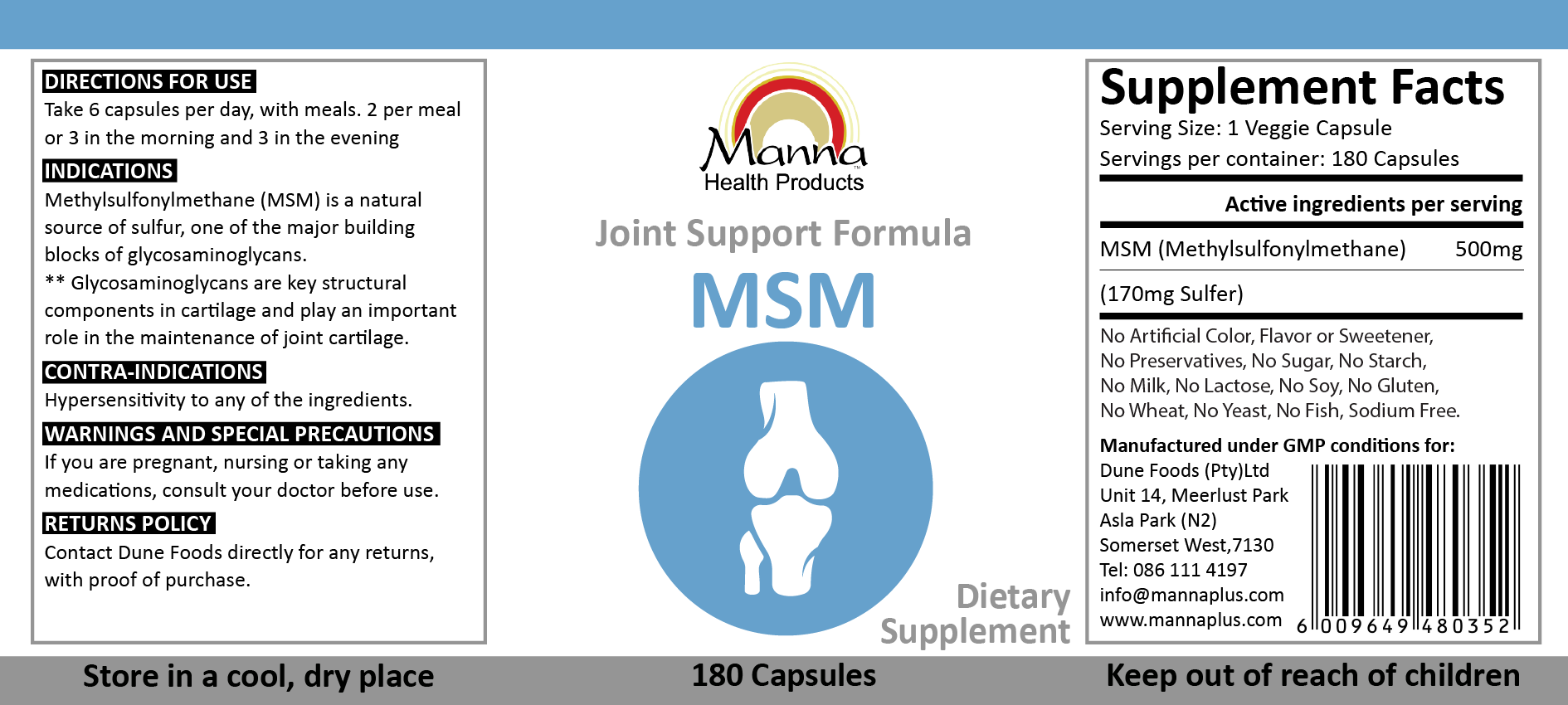 Manna MSM Label
