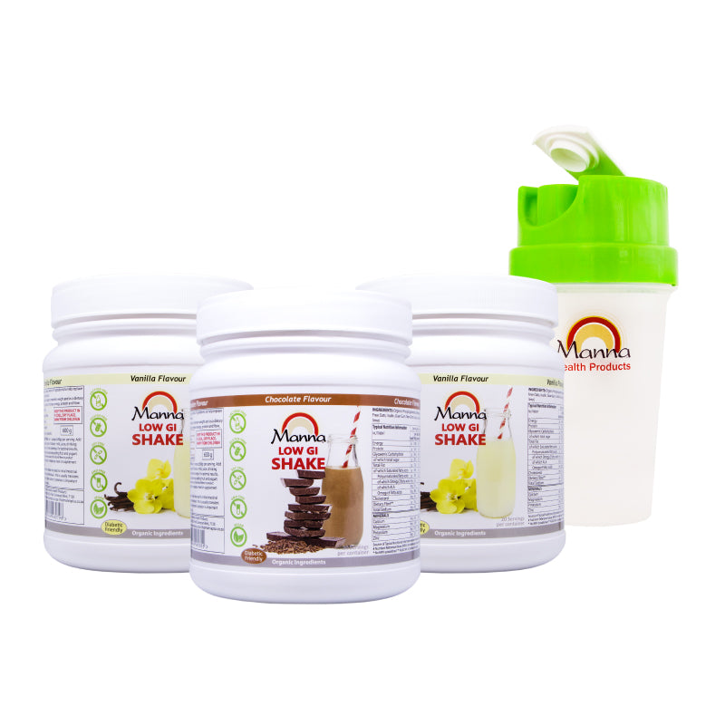Manna Shake 3 pack with Free Shaker