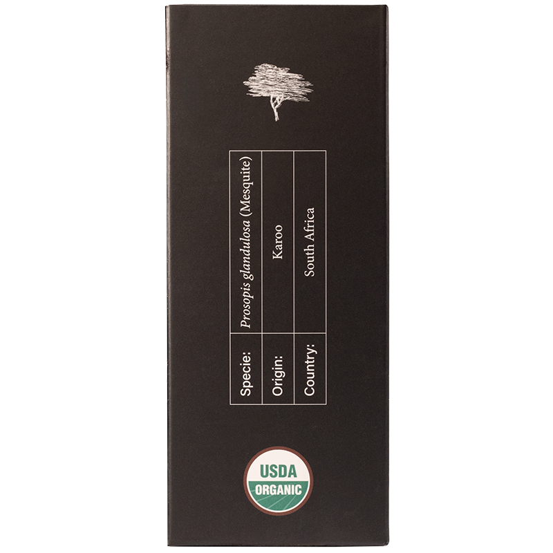 MannaBrew 20 sachet packaging with specie, origin, and country, and a tree image and USDA organig logo